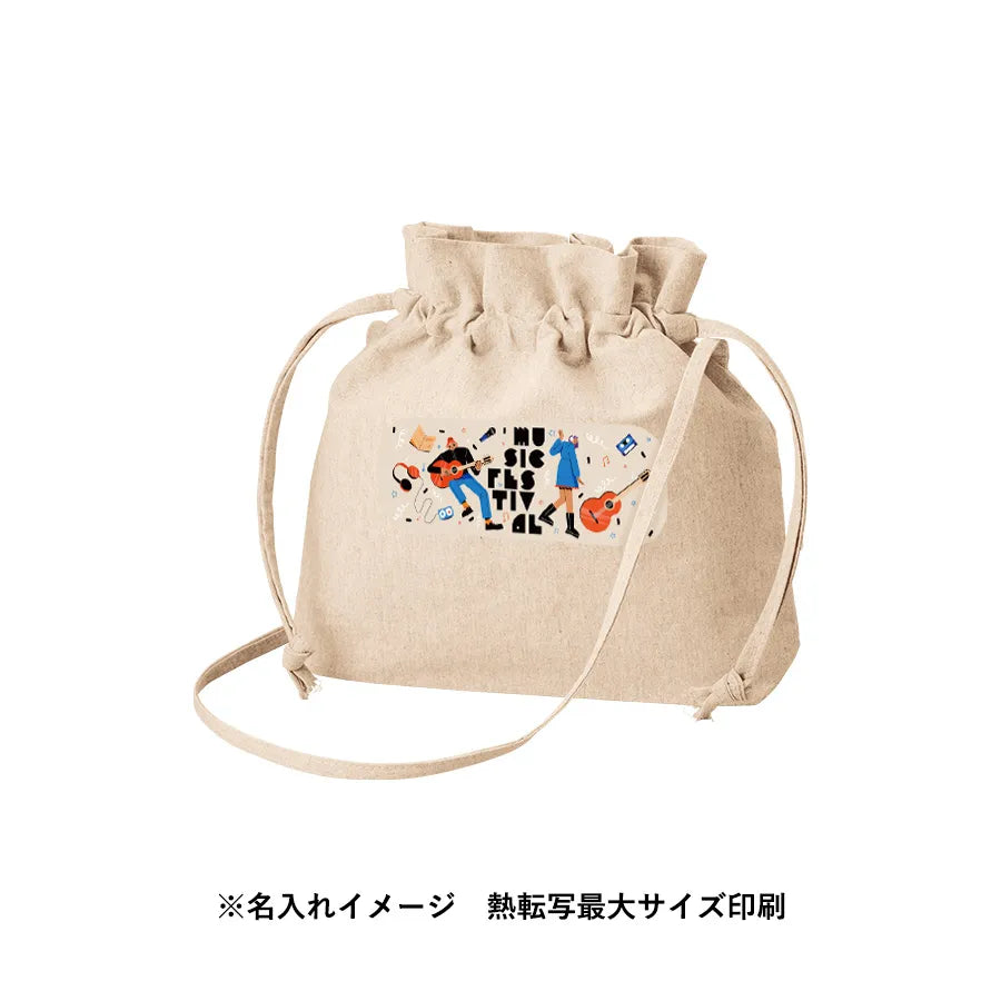 シャンブリック巾着ショルダーバッグ