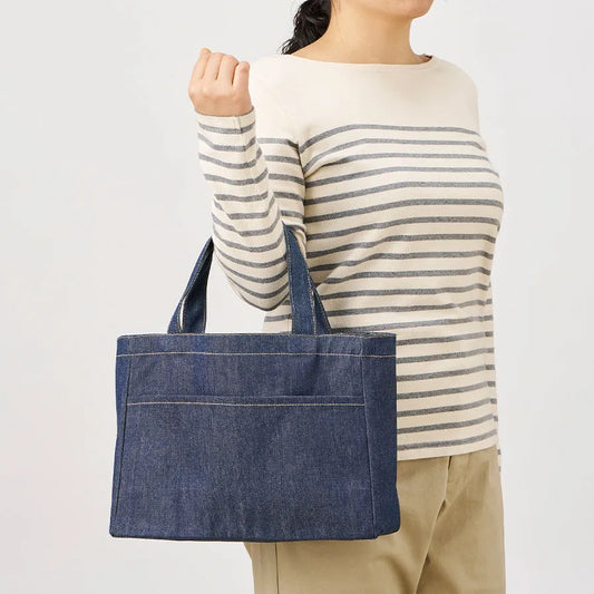 デニムフロントポケットトート インディゴ