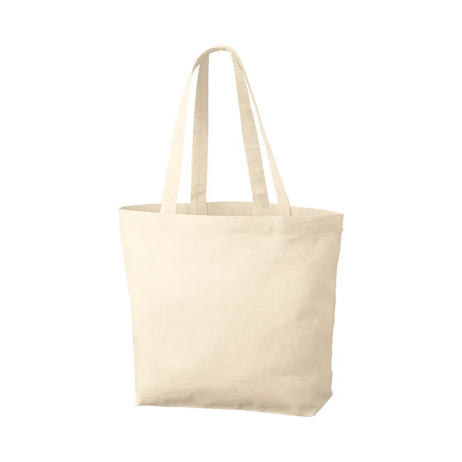 厚手コットンベーシックトート(M)ワイド ナチュラル