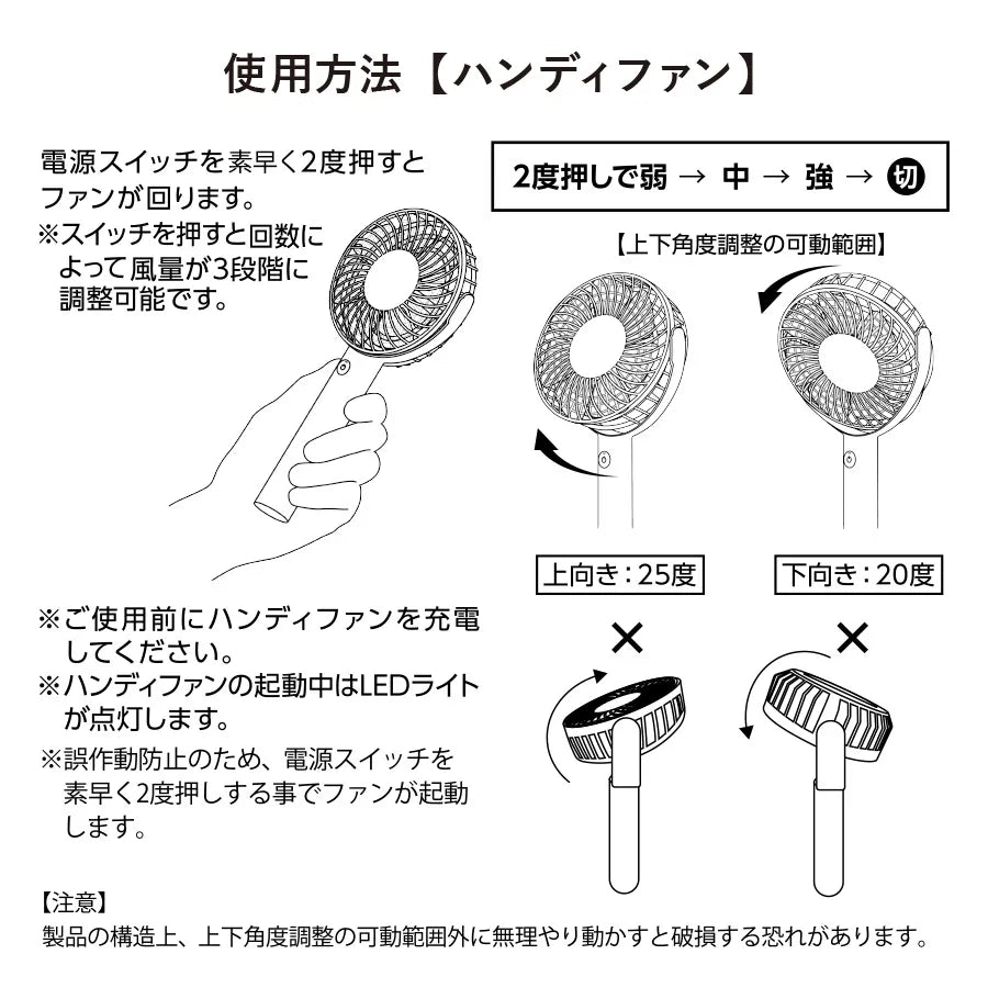 パワフルハンディファン