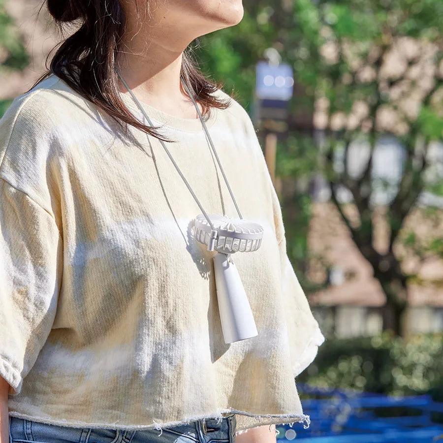 ポータブル首かけハンディファン