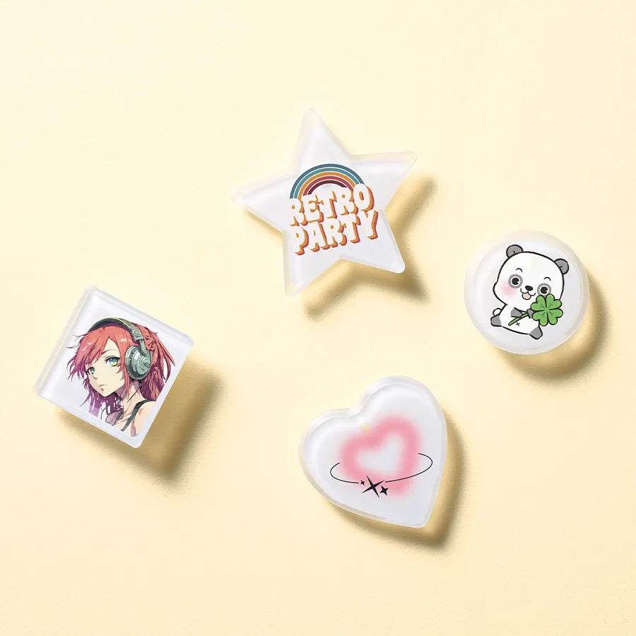 ライティングバッジ ひし形 クリア