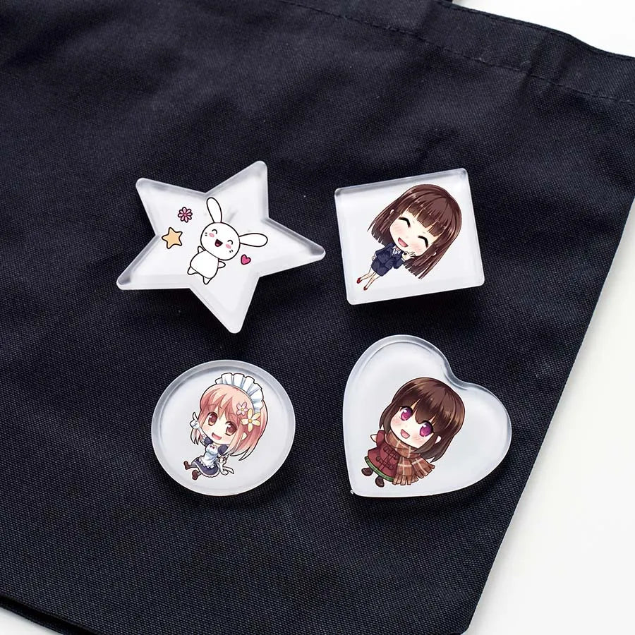 ライティングバッジ 丸形 クリア