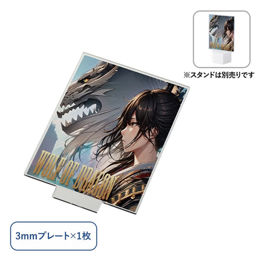 アクリルライティングスタンド六角用プレートL 3mm クリア