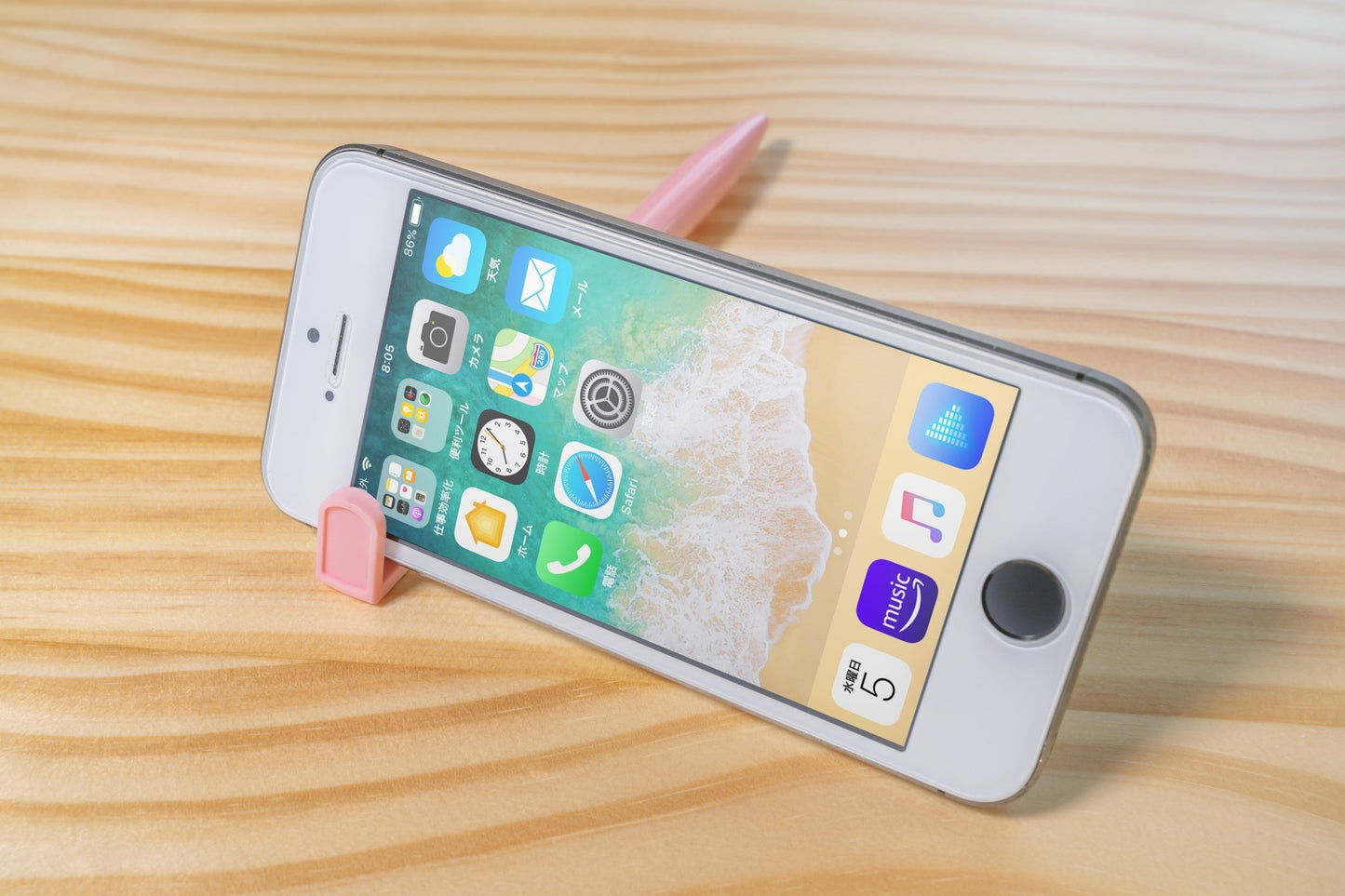 スマホスタンド付き抗菌ボールペン - 販促日本一