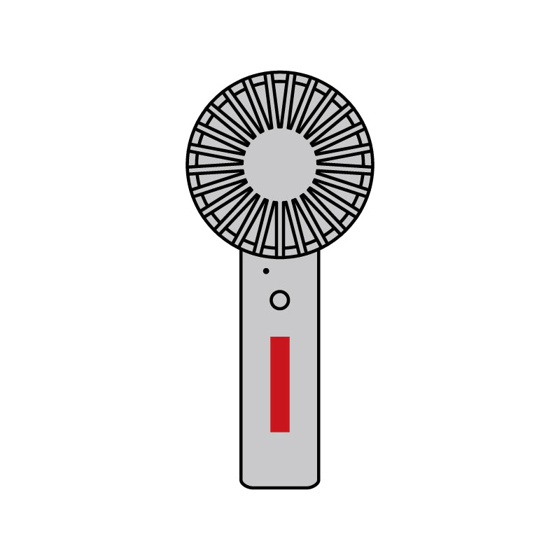 【エアリーノ】USB充電式ハンディファン 名入れ箇所イメージ