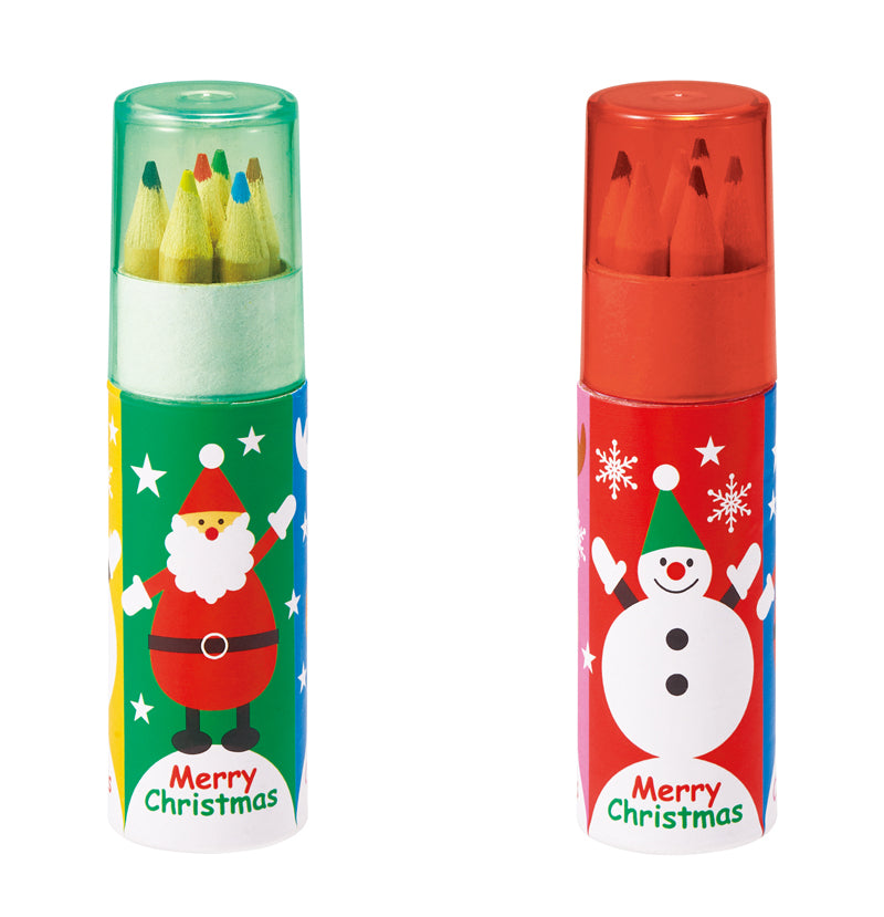 クリスマス色鉛筆6色セット