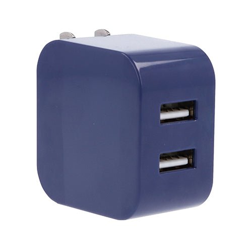 2ポートUSBアダプター(3.4A)(ネイビー) - 販促日本一