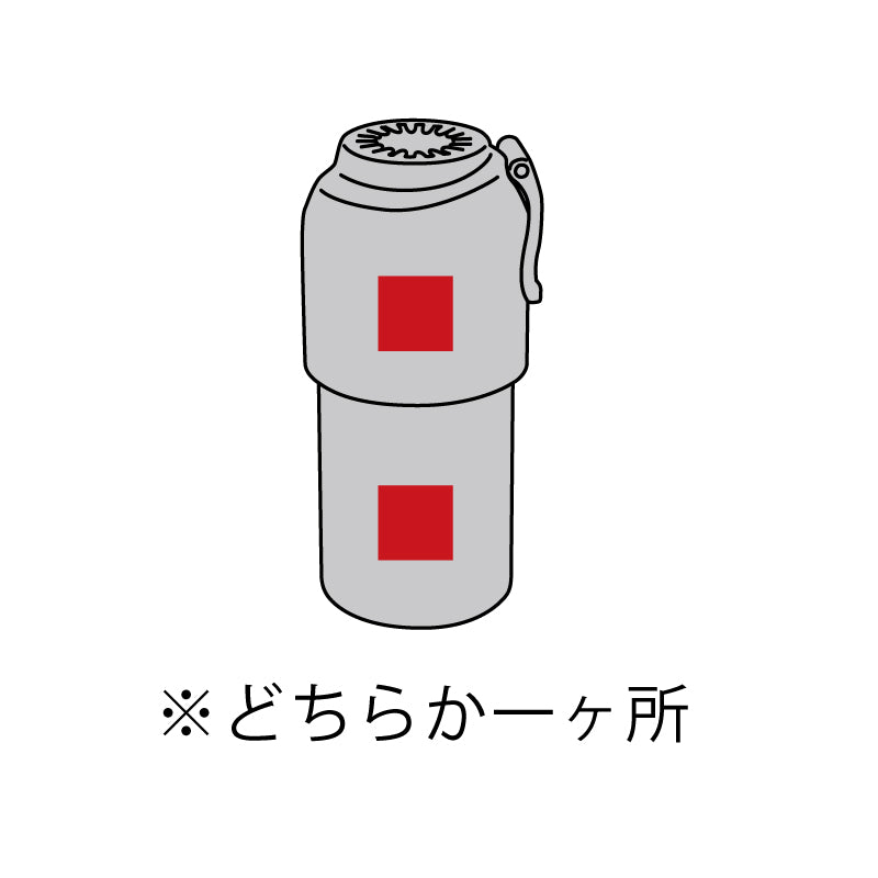 モビ/真空ステンレスペットボトルホルダー 名入れ箇所イメージ
