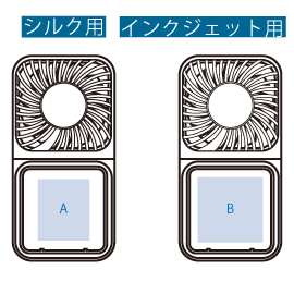 スマホスタンド付冷却プレートUSBファン シルク用とインクジェット用