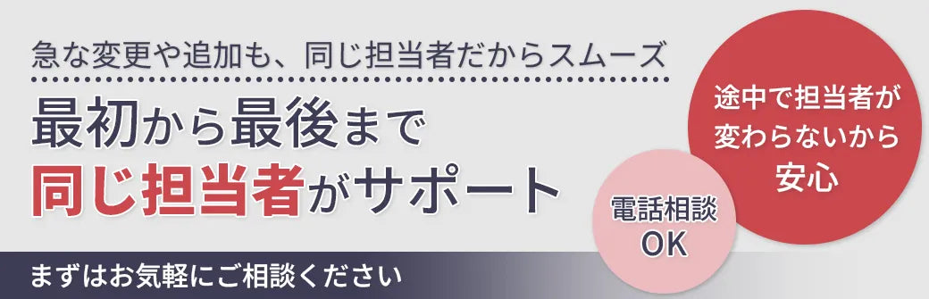 ノベルティ制作のご相談は、専任担当者が最後まで対応します