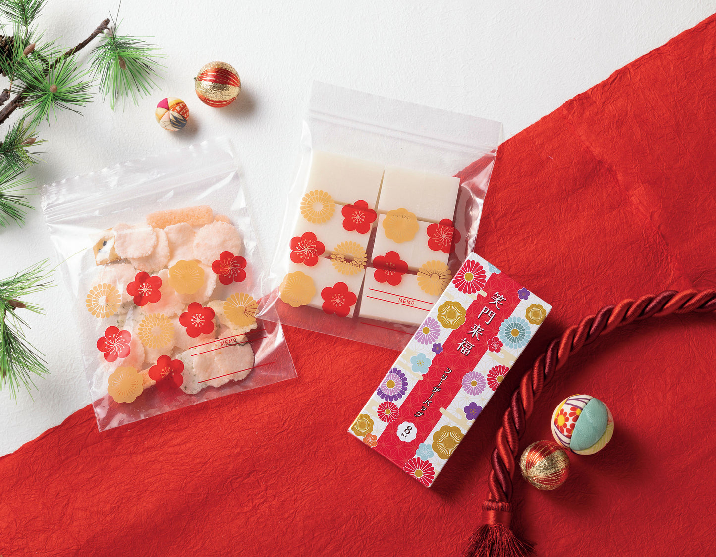 【笑門来福】フリーザーバッグ８枚セット