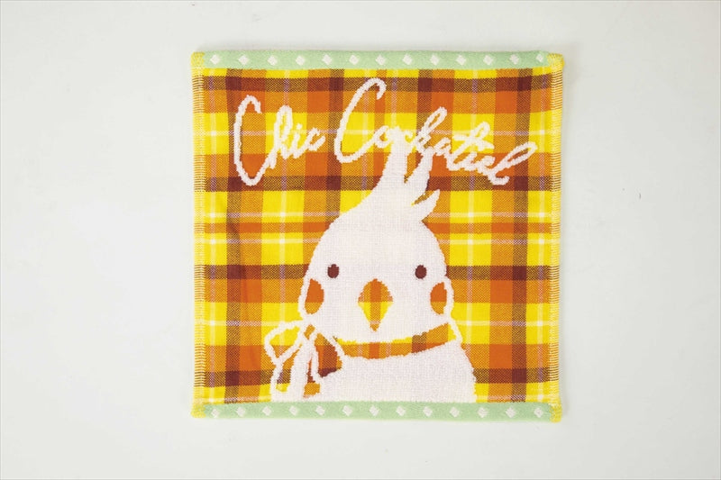 クラッシーアニマルズ無撚糸ガーゼミニハンカチ　インコ