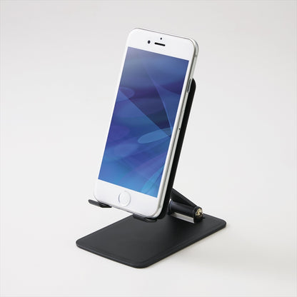 折りたたみdeスマホスタンド　スマホを縦に置いた時のイメージ