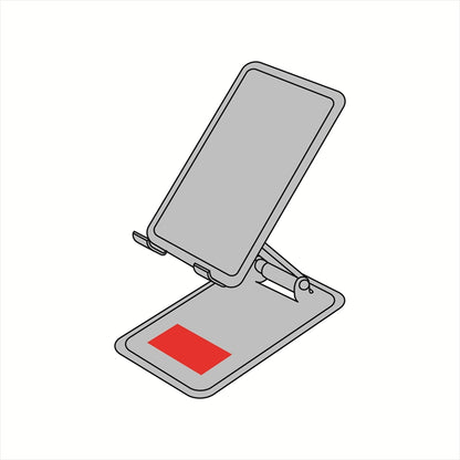 折りたたみdeスマホスタンド　名入れ箇所イメージ