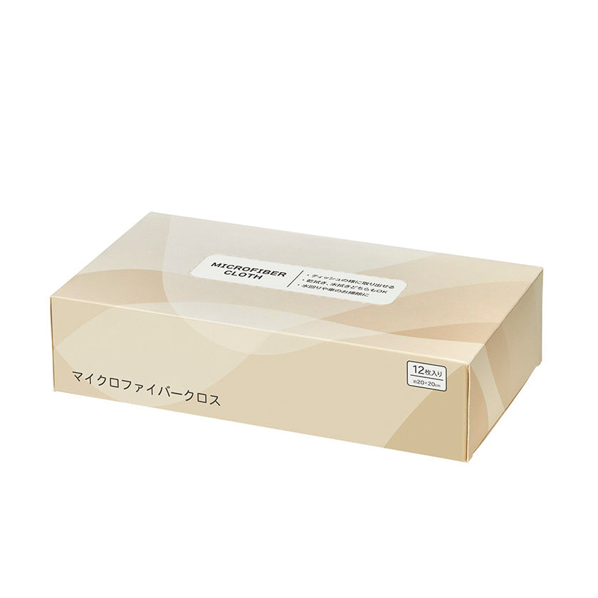 マイクロファイバークロス１２枚入　全体ななめ