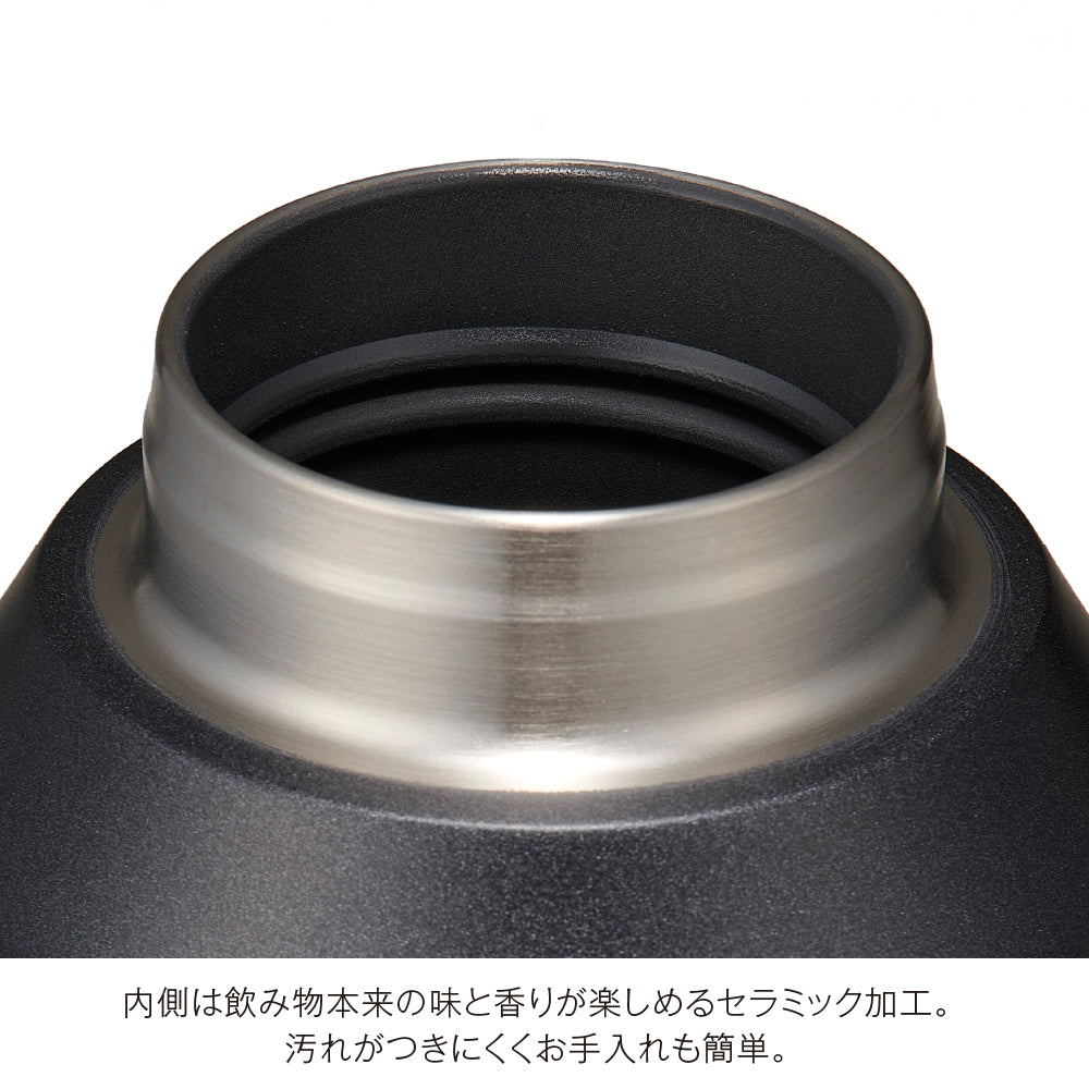 真空セラミック炭酸ボトル（800ml）　は飲み口がセラミック加工です