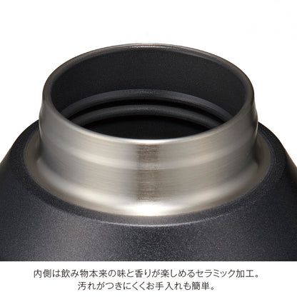 真空セラミック炭酸ボトル（800ml）　は飲み口がセラミック加工です