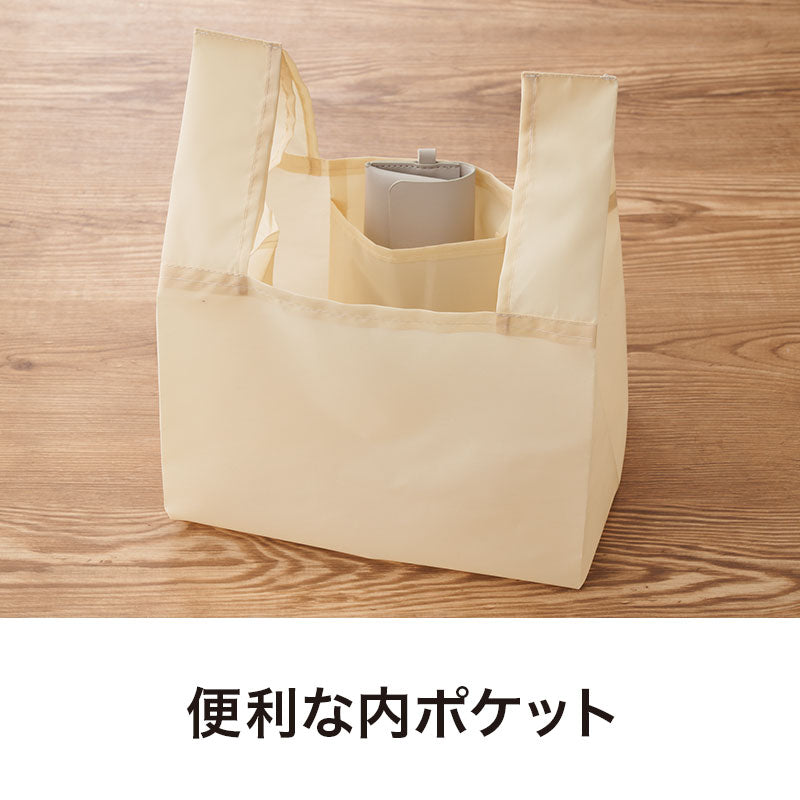 カラモ たっぷりマチのコンビニエコバッグは便利な内ポケット付きです