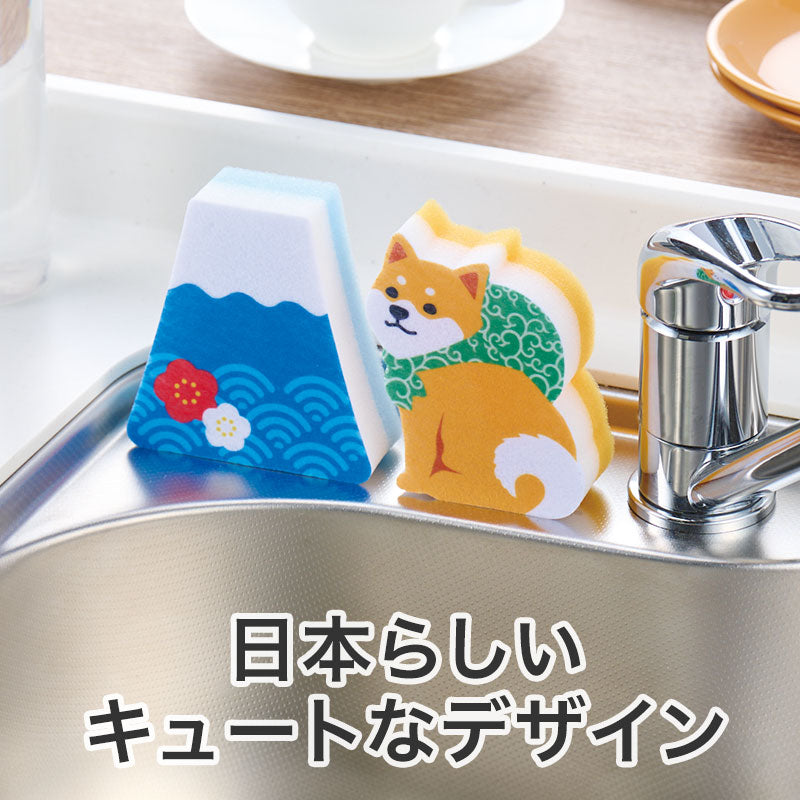 福柴と富士山 キッチンスポンジセット
