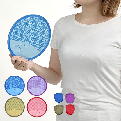 縁起柄コンパクト収納うちわ