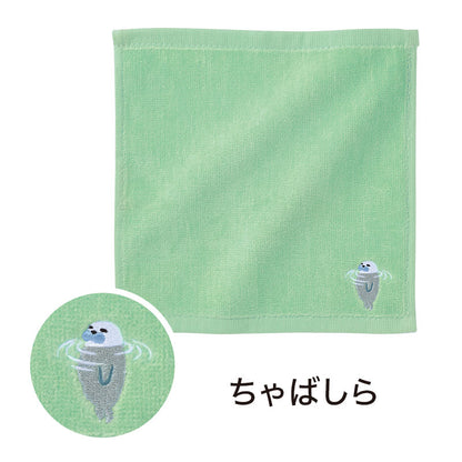 ほのぼのアザラシ 刺繍タオル