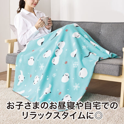 感謝の気持ちです もふかわシマエナガのビッグブランケット