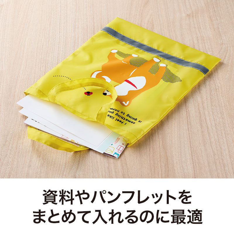 福柴 薄手マチなし反射トートバッグ（A4縦）は資料やパンフレットをまとめて入れるのに最適です