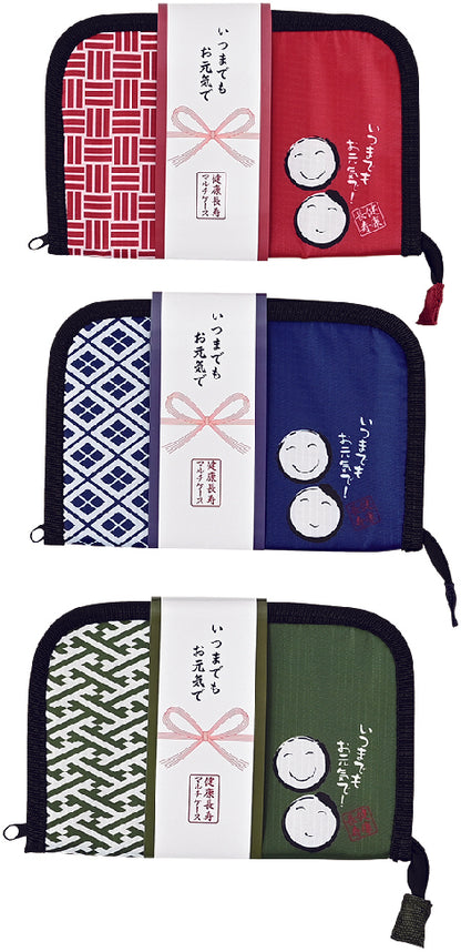 「健康長寿」和柄マルチケース