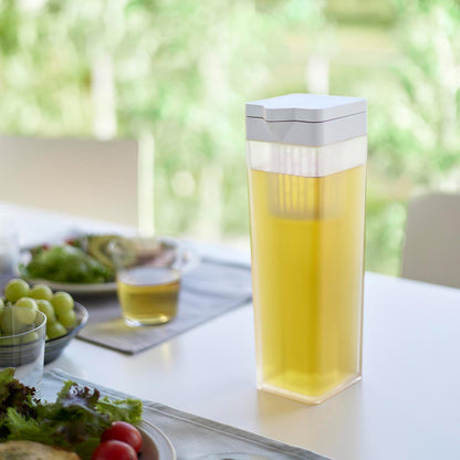 倒して置ける冷水筒 タワー ティーバッグ入れ付き