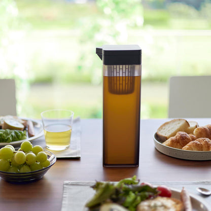 倒して置ける冷水筒 タワー ティーバッグ入れ付き