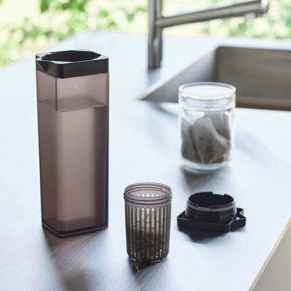 倒して置ける冷水筒 タワー ティーバッグ入れ付き