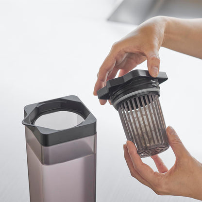 倒して置ける冷水筒 タワー ティーバッグ入れ付き