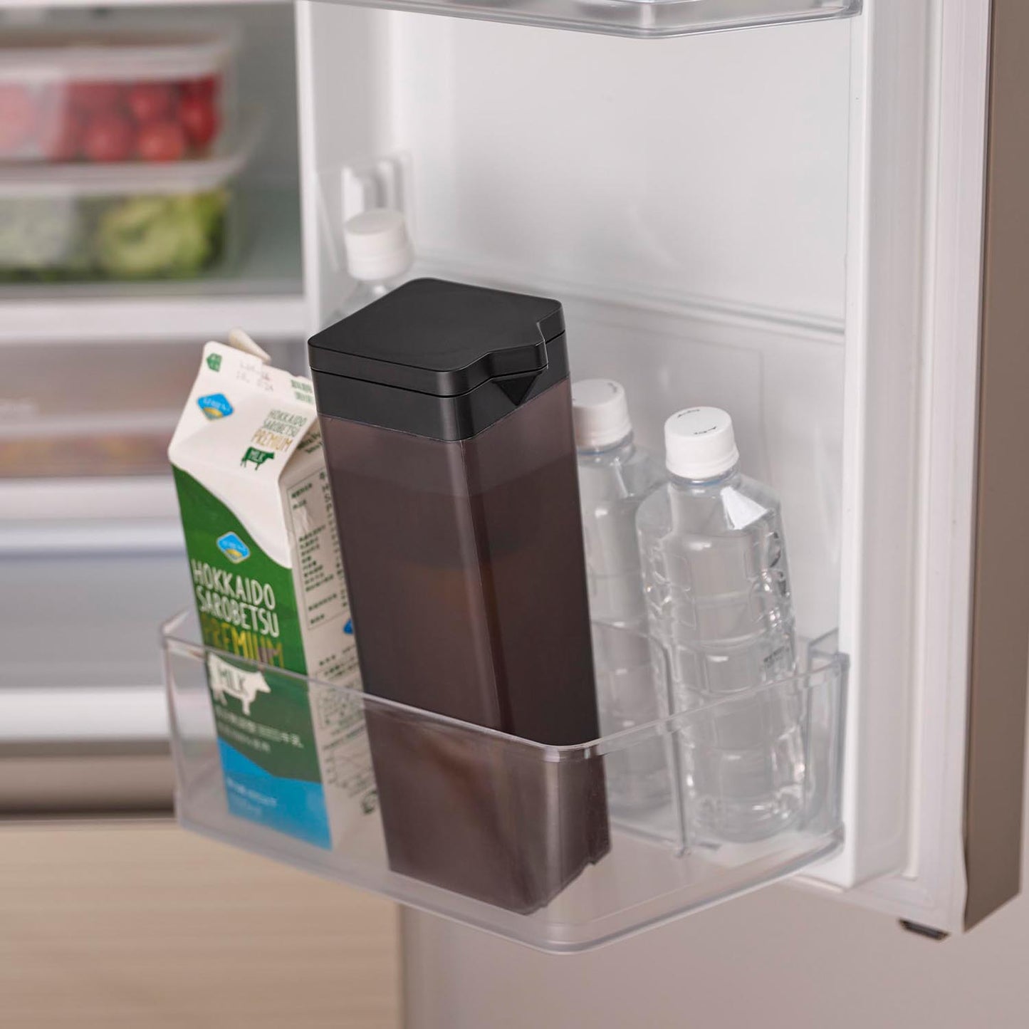 倒して置ける冷水筒 タワー ティーバッグ入れ付き