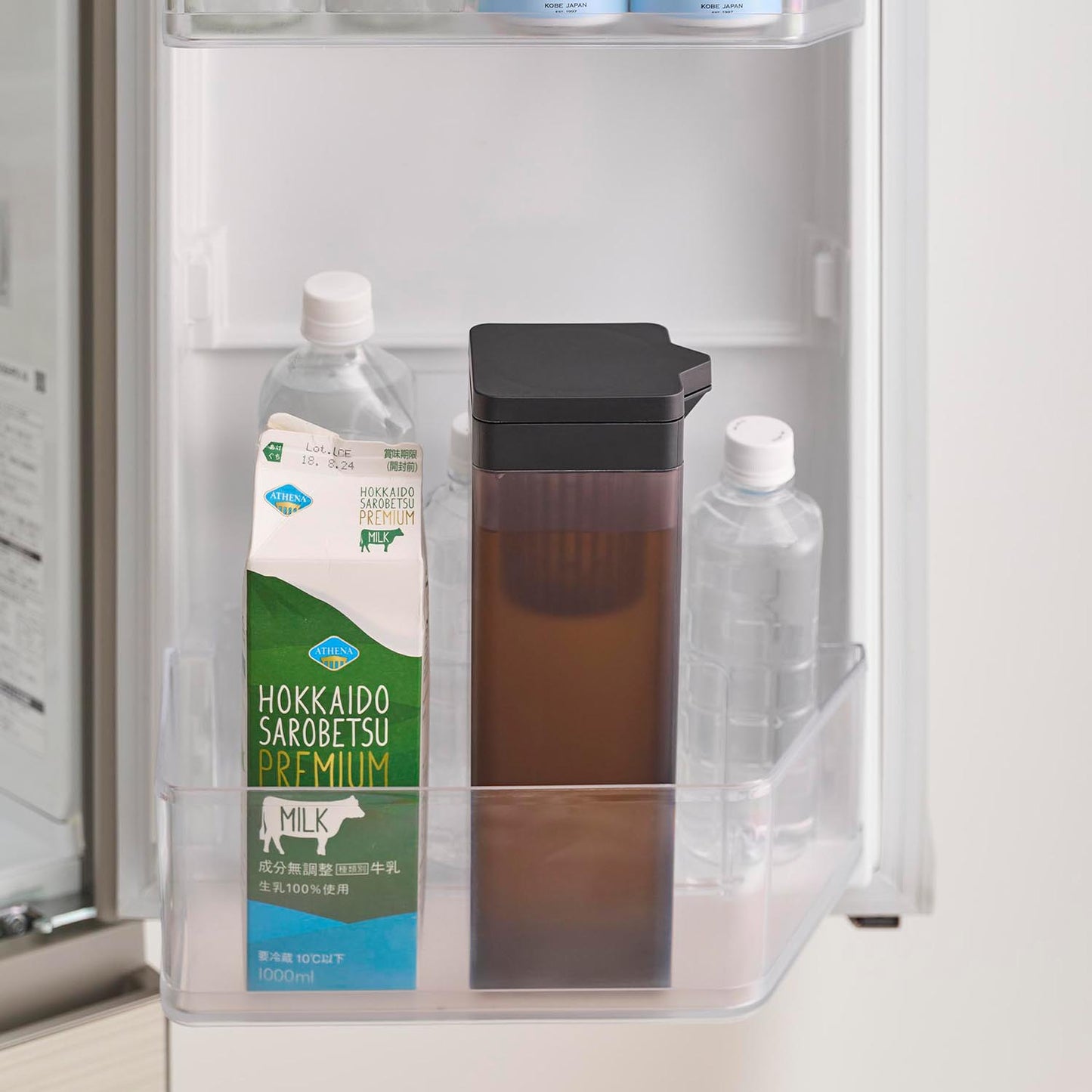 倒して置ける冷水筒 タワー ティーバッグ入れ付き