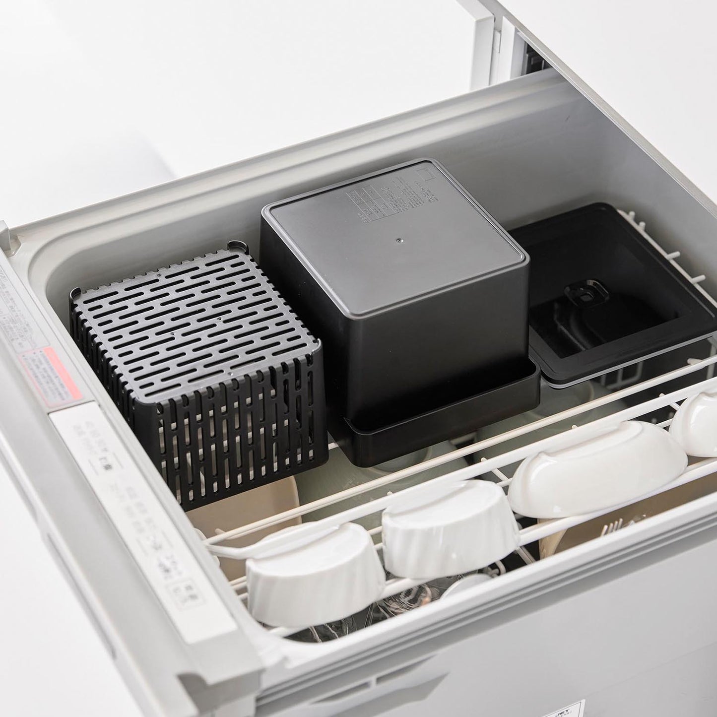 山崎実業 tower 電子レンジ・食洗機対応 ザル付き保存容器 タワー