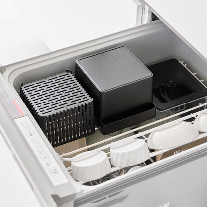 山崎実業 tower 電子レンジ・食洗機対応 ザル付き保存容器 タワー