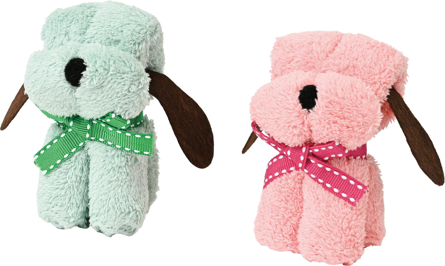 ふんわりわんこタオルハンカチ