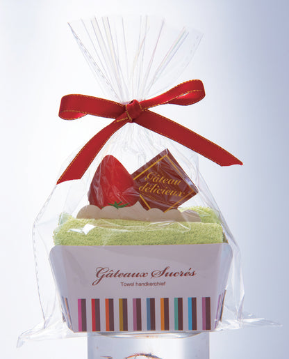 ＜スイーツ＞ショートケーキタオル