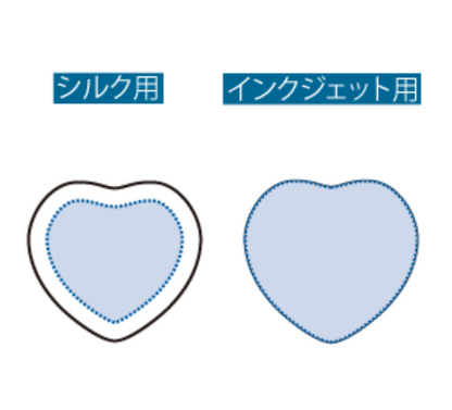 全面印刷できる合皮コンパクトミラー　ハート