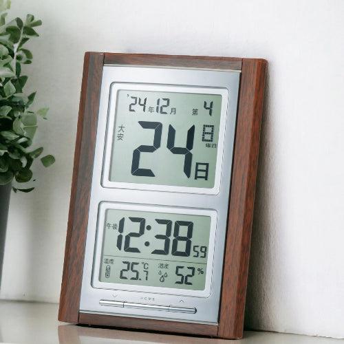 デジタル日めくり電波時計　全体