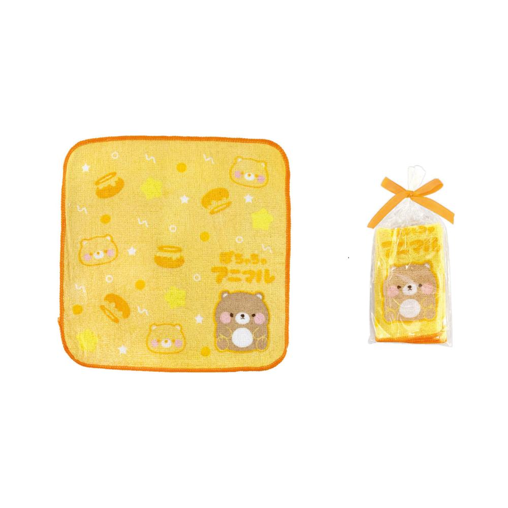 ぽちゃちゃアニマル　ギフトラッピングミニタオル１枚