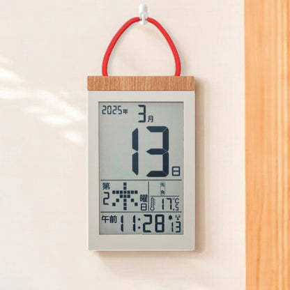 デジタル日めくりカレンダー電波時計