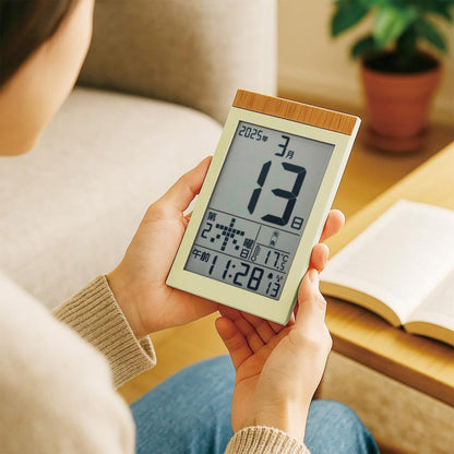 デジタル日めくりカレンダー電波時計