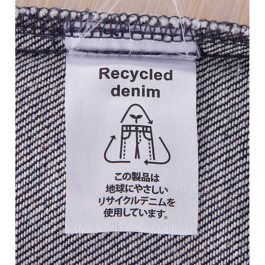 スフィア・リサイクルデニムフラットポーチ（S）