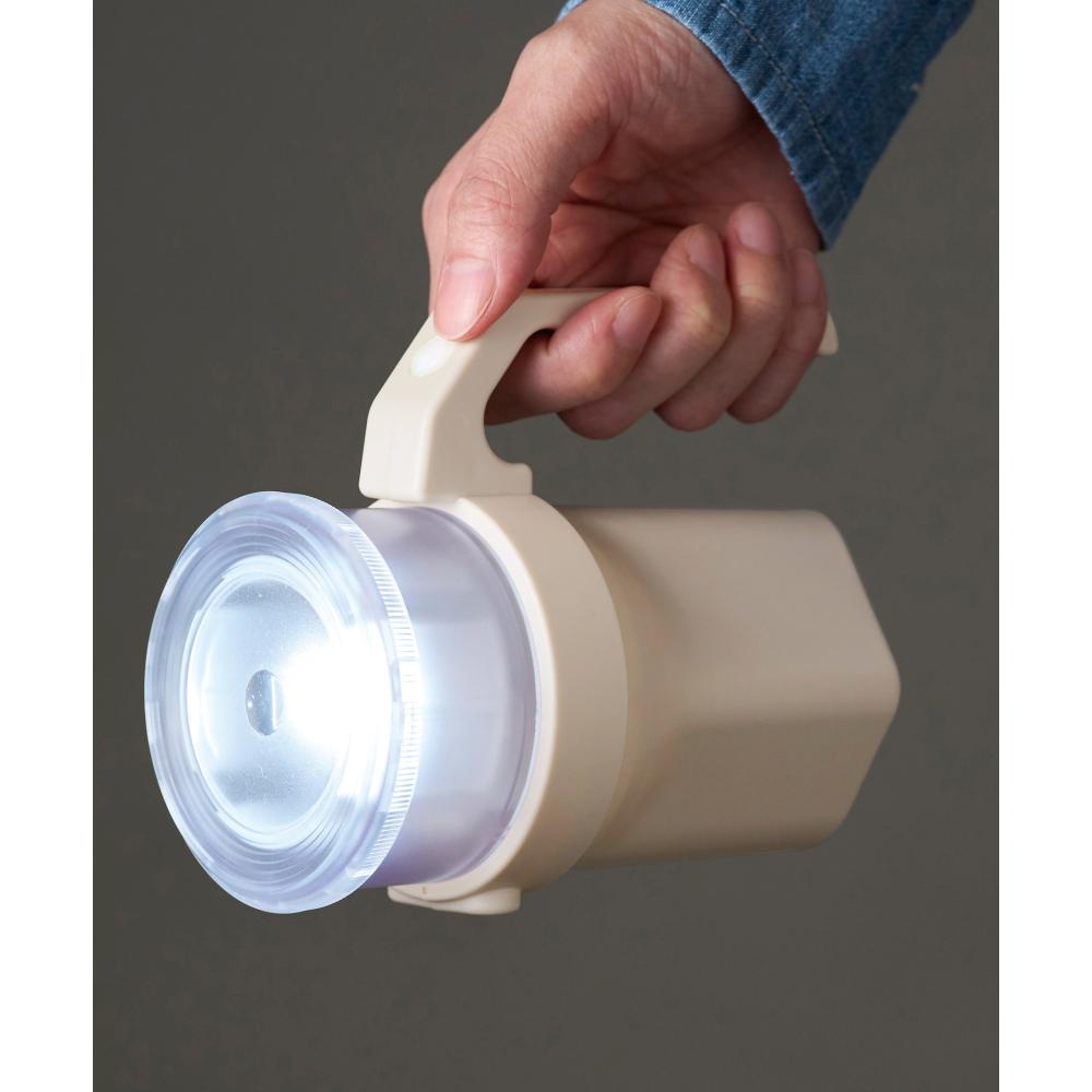 備えて安心　単１形から単４形まで使えるハンディライト