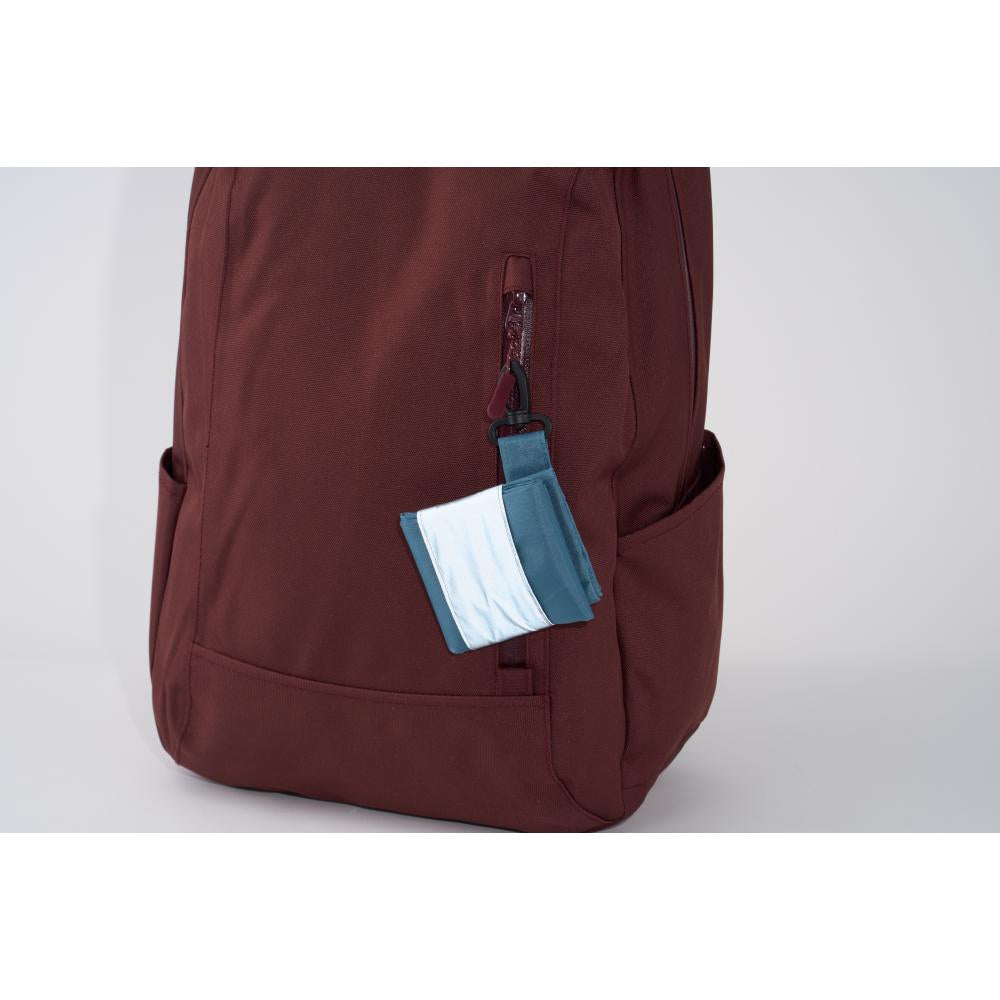 ｅＴＯＮＥ　リフレクター付きエコバッグ　カラビナ使用イメージ　ブルー