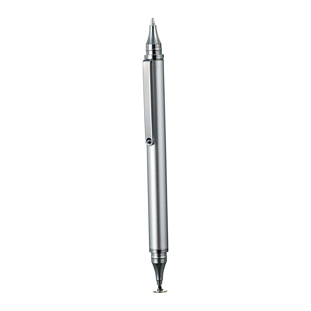 スムース操作のタッチペン（ボールペン付き）　全体(キャップと取った様子)