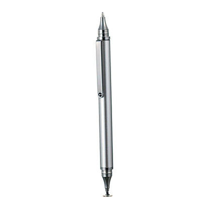 スムース操作のタッチペン（ボールペン付き）　全体(キャップと取った様子)