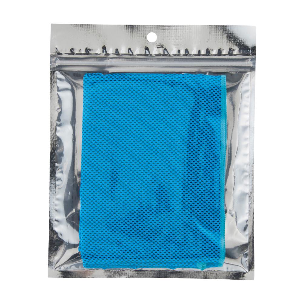 涼感タオル１枚　袋入りイメージ　ブルー